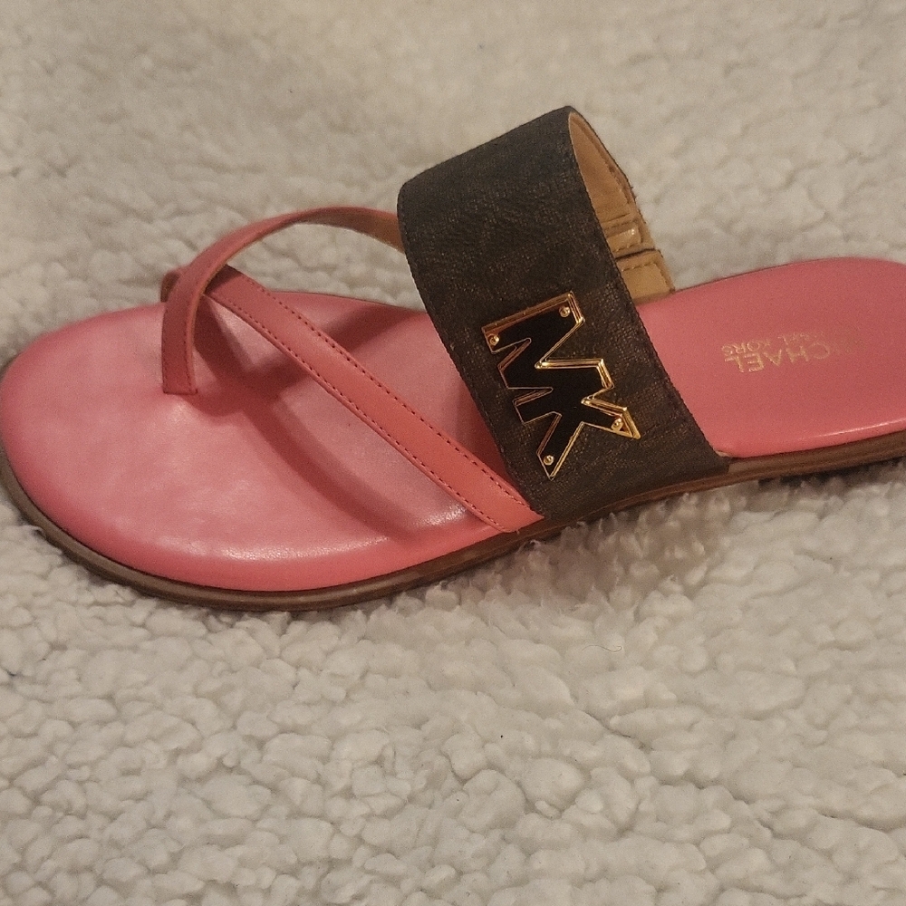 Michael Kors Pink and Brown Women's Sandals
